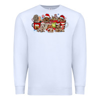White Christmas Dog Coffee Premium Sweatshirt - CowhideDigitalArt