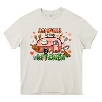 Cream camping is my kitchen Heavy Core Tee - NancyCooperArtShop