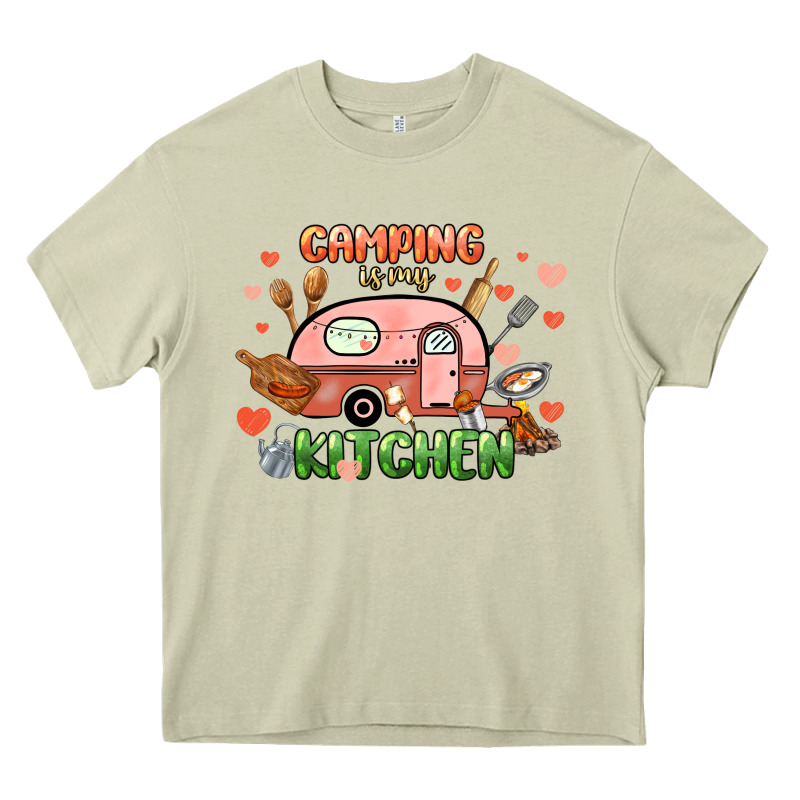 Camping Is My Kitchen Heavy Core Tee by NancyCooperArtShop | Teevron