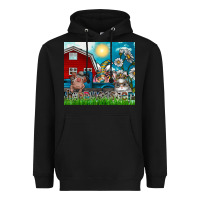 Black happy easter Heavyweight Hoodie - CowhideDigitalArt