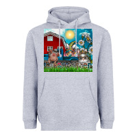 Heather Grey happy easter Heavyweight Hoodie - CowhideDigitalArt