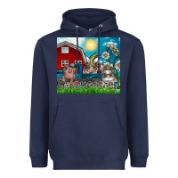 Navy happy easter Heavyweight Hoodie - CowhideDigitalArt