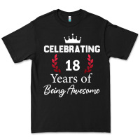 Black 18 years of being awesome, 18 year old birthday gi Premium Tee - tuanDangUi