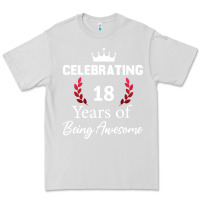 Dove Grey 18 years of being awesome, 18 year old birthday gi Premium Tee - tuanDangUi