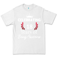 White 18 years of being awesome, 18 year old birthday gi Premium Tee - tuanDangUi