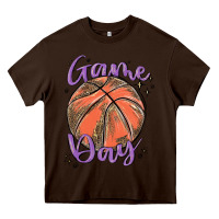 Chocolate Brown game day Heavy Core Tee - MaliasSmallBusiness