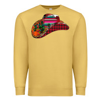 Antique Gold Christmas Cowboy Premium Sweatshirt - CowhideDigitalArt