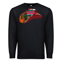 Black Christmas Cowboy Premium Sweatshirt - CowhideDigitalArt