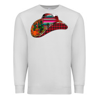 Dove Grey Christmas Cowboy Premium Sweatshirt - CowhideDigitalArt