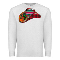 Oatmeal Heather Christmas Cowboy Premium Sweatshirt - CowhideDigitalArt