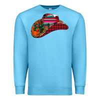 Ocean Blue Christmas Cowboy Premium Sweatshirt - CowhideDigitalArt