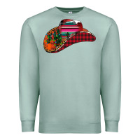 Seafoam Christmas Cowboy Premium Sweatshirt - CowhideDigitalArt