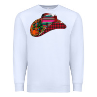 White Christmas Cowboy Premium Sweatshirt - CowhideDigitalArt
