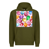 Army Green Easter Eggs Seamless Pattern Premium Hoodie - BundleAndBundleShop
