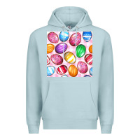 Blue Mist Easter Eggs Seamless Pattern Premium Hoodie - BundleAndBundleShop