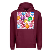 Burgundy Easter Eggs Seamless Pattern Premium Hoodie - BundleAndBundleShop