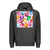 Charcoal Heather Easter Eggs Seamless Pattern Premium Hoodie - BundleAndBundleShop