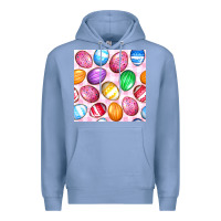 Colony Blue Easter Eggs Seamless Pattern Premium Hoodie - BundleAndBundleShop