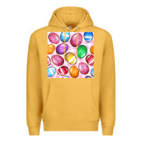 Mustard Easter Eggs Seamless Pattern Premium Hoodie - BundleAndBundleShop