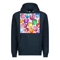 Navy Easter Eggs Seamless Pattern Premium Hoodie - BundleAndBundleShop