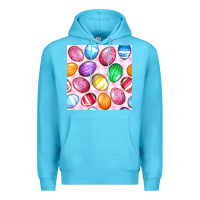 Ocean Blue Easter Eggs Seamless Pattern Premium Hoodie - BundleAndBundleShop