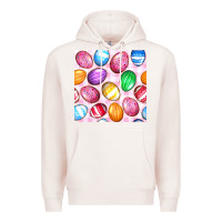 Pale Pink Easter Eggs Seamless Pattern Premium Hoodie - BundleAndBundleShop