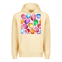 Pina Colada Easter Eggs Seamless Pattern Premium Hoodie - BundleAndBundleShop