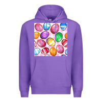Purple Easter Eggs Seamless Pattern Premium Hoodie - BundleAndBundleShop