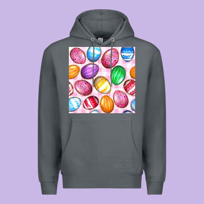 Easter Eggs Seamless Pattern Premium Hoodie Designed By Bundleandbundleshop
