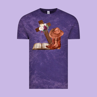 Boots With Bible And Cross Vintage Tee Designed By Bettercallsaul