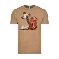 Vintage Coffee Boots with Bible and cross Vintage Tee - Bettercallsaul