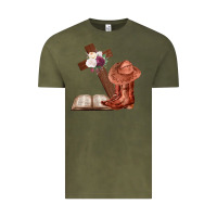 Vintage Olive Boots with Bible and cross Vintage Tee - Bettercallsaul