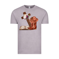 Vintage Zinc Boots with Bible and cross Vintage Tee - Bettercallsaul