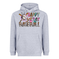 Heather Grey happy easter day baseball Heavyweight Hoodie - CowhideDigitalArt
