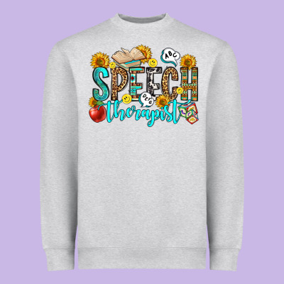 Speech Therapist Heavyweight Sweatshirt Designed By Oliviacreatesart