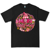 Black pink merry christmas Premium Tee - MaliasSmallBusiness