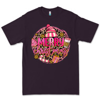 Plum pink merry christmas Premium Tee - MaliasSmallBusiness