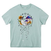 Arona moon and mushrooms with sunflower Heavy Core Tee - MaliasSmallBusiness