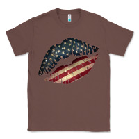 Chestnut Vintage American Flag Lips Classic Tee - Bettercallsaul