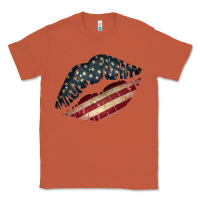 Copper Vintage American Flag Lips Classic Tee - Bettercallsaul