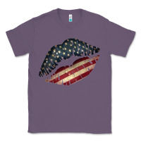 Lavender Vintage American Flag Lips Classic Tee - Bettercallsaul