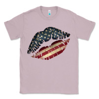 Lilac Vintage American Flag Lips Classic Tee - Bettercallsaul