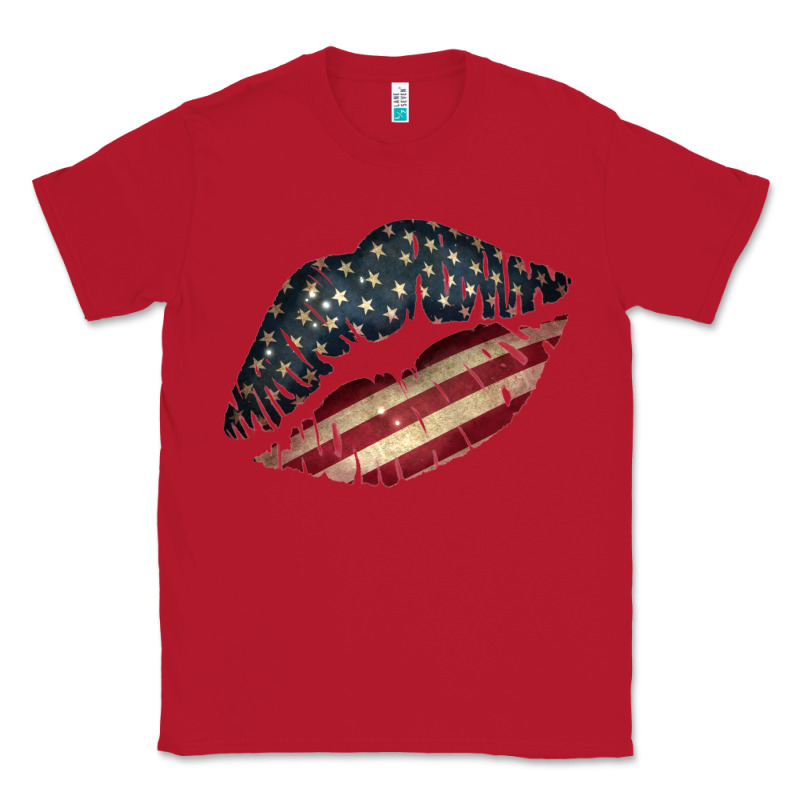 Vintage American Flag Lips Classic Tee by Bettercallsaul | Teevron