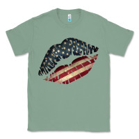 Sage Vintage American Flag Lips Classic Tee - Bettercallsaul