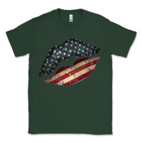 Sports Green Vintage American Flag Lips Classic Tee - Bettercallsaul