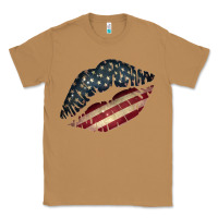 Toasted Coconut Vintage American Flag Lips Classic Tee - Bettercallsaul