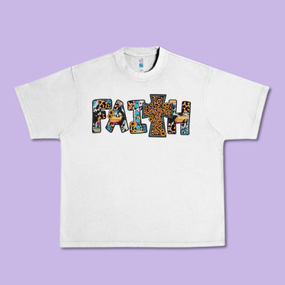 Faith Cross Urban Heavy Tee Designed By Jahusdesignshop