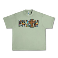 Oil Green faith cross Urban Heavy Tee - JahusDesignShop