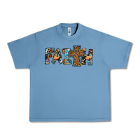 Pebble Blue faith cross Urban Heavy Tee - JahusDesignShop