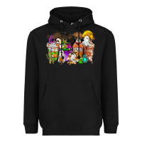Black Halloween Western Boo Coffee Cups Heavyweight Hoodie - CowhideDigitalArt